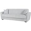 Dmora Divano Letto 3 Posti Lazaro 225x83 cm Grigio Chiaro Contenitore di Apertura Click-clack, Lavabile
