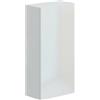 Dmora - Mobile pensile Croskey, Armadietto sospeso, Mobiletto a muro, Armadio ausiliario multifunzione, 30x16 h60 cm, Bianco lucido