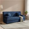 Dmora Divano Letto 3 Posti Ramon 81x181 cm Nero Contenitore Reclinabile, Posti a Sedere 3