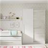 Dmora Guardaroba 2 Ante Downey, Armadio per Camera da Letto, Mobile con Barra Appendiabiti e 3 Ripiani, 120x50h200 cm, Bianco Anticato
