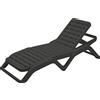 Dmora - Lettino Prendisole Ercolano, Sdraio da Giardino Regolabile, Lettino da Esterno, 100% Made in Italy, 192x72h100 cm, Antracite