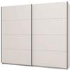 Dmora Guardaroba Grande Iwaki 245x218h cm Bianco Crema 2 Ripiani Appendiabiti, Armadio Camera da Letto 2 Ante