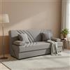 Dmora - Divano letto 3 posti Ramon, Divano contenitore 2 cuscini inclusi, Sofà da soggiorno in tessuto con apertura click-clack, 181x81h88 cm, Grigio