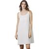 BEAUTELICATE Sottoveste Donna Cotone Lavato Corto Sottoveste con Spalline Larghe Camicia da Notte Pigiama Senza Maniche Corta Estiva Sleepwear per Casa e Casuale Bianca, XL