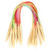 Garosa Ferri da maglia circolari da 2-10 mm Ferri da maglia in bambù con tubo di plastica, ferri da maglia circolari in bambù Set Kit fai da te per filati artigianali(40cm)