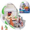 THE SUPER MARIO BROS. MOVIE Playset con l'uovo di Yoshi del film Super Mario Galaxy | Prodotto con licenza ufficiale Jakks Pacific, include le statuette di Yoshi e Mario di fuoco da 4 cm, playset interattivo, 3+