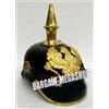 Elmetto in pelle ottone STILE nautico tedesco prussiano pickelhaube militare ...