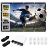 geeyooue Telo per Proiettore 100 Pollici,Telo Schermo per Proiettore 16:9 4K Full HD Anti Rughe Pieghevole,Schermo Doppia Faccia, Schermo di Proiezione per Esterni per Home theater(221x125 cm)