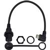 Duttek Cavo micro USB per montaggio a pannello, angolo retto a 90 gradi, cavo di prolunga maschio a femmina per auto, barca, moto, camion, cruscotto, 30 cm