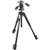 Manfrotto MK190XPRO3-3W - Kit treppiede in alluminio a 3 sezioni, con testa a 3 vie, colore: Nero