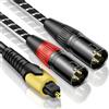 NCGGY Convertitore da DAC ottico a doppio XLR, 192 KHz, cavo audio ottico a XLR maschio sbilanciato, convertitore audio da digitale ad analogico, per HDTV, DVD, set-top box (solo O-ptical a X LR)
