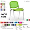 SEIPO LOOK MESH LR0136C sedia impilabile base cromata schienale rete tessuto V SEIPO Class 1 IM