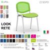 SEIPO LOOK MESH LR0136G sedia impilabile base grigio schienale rete tessuto V SEIPO Class 1 IM