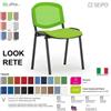 SEIPO LOOK MESH LR0136N sedia impilabile base nera schienale rete tessuto V SEIPO Class 1 IM