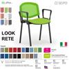 SEIPO LOOK MESH LR0137N sedia impilabile base nera schienale rete braccioli tessuto V SEIPO Class 1 IM