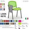 SEIPO LOOK MESH LR0138N sedia impilabile base nere schienale rete Tavoletta tessuto V SEIPO Class 1 IM