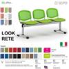SEIPO LOOK MESH LR0145G panca 3 posti strutture grigia schienale in rete tessuto V SEIPO Class 1 IM