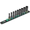 Wera 9661 Listello magnetico bussole B Impaktor Deep Imperial 1 set, 3/8, 9 pezzi