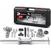 Powerbuilt Kit di attrezzi per estrattore a martello scorrevole, estrattore a ganasce, set di cuscinetti e guarnizioni auto, veicoli a trazione anteriore e posteriore, 940369, argento
