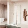Parama Box doccia slim 75x70cm con porta saloon e parete fissa profili cromati e vetro 6mm anticalcare trasparente h190| Portofino