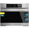 Cecotec Forno Integrabile Multifunzione Bolero Hexa AF319000 Inox A 3800 W, 133L di Capacità, 11 Funzioni con Airfryer Master, Pizza Master, Steam Asisst, Steam EasyClean, 3D Cooking, Defrost