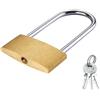 SEIWEI Lucchetto con chiave in ottone, piccolo lucchetto sottile con 3 chiavi, 40 mm di lunghezza, lucchetti di sicurezza per interni per armadietti scolastici e palestre, zaini, mobili da cucina
