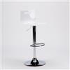 Superstool San José Design Sgabello moderno da bar e cucina in acciaio cromato - bianco