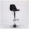 Superstool Sgabello da bar e cucina di design New Orleans con console in pelle - nero