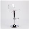 Superstool San José Design Sgabello moderno da bar e cucina in acciaio cromato - Trasparente