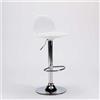 Superstool Sgabello da bar e cucina di design New Orleans con console in pelle - bianco