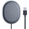 Baseus Jelly Qi 15 W caricabatterie wireless per cuffie + cavo USB - USB tipo C nero (WXGD-01)