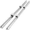 VEVOR Set di guide lineari, SBR16 1000 mm, 2 pezzi Guide SBR16 da 39,4 pollici/1000 mm e 4 pezzi Blocchi di scorrimento SBR16UU, Kit di guide lineari e cuscinetti per macchine automatizzate Progetto fai da te Macchine router CNC