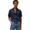 Tommy Hilfiger Camicie Casual da Uomo a Maniche Corte in Lino con Bottoni in vestibilità Regolare a Maniche Corte Casual in Lino con Bottoni in vestibilità Regolare, Desert Sky, XXL