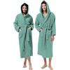 Jenny Sesal Accappatoio in Cotone con Cappuccio Uomo Donna M Verde Acqua