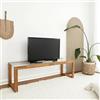 Dmora - Mobile porta TV Astrea, Credenza da soggiorno, Armadio basso per TV, Base parete attrezzata, 130x40h40 cm, Quercia