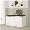 Dmora - Scarpiera Tiamat, Mobile portascarpe, Armadio da ingresso multiuso, Mobiletto per calzature, 90x36h46 cm, Bianco
