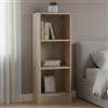 Dmora - Libreria Violette, Scaffale da ufficio, Mobile portalibri, Biblioteca, 41x27 h107 cm, Quercia