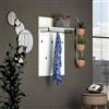 Dmora Appendiabiti Tripoli, Attaccapanni, Portabiti Multiuso, Appendiabiti da Parete, Made in Italy, 80x115h26 cm, Bianco Lucido e Antracite