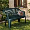 Dmora - Panchina da esterno Eboli, Panca monoblocco da giardino, Panchina outdoor, 100% Made in Italy, 114x55h82 cm, Verde