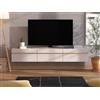 Dmora Mobile Porta TV Mifuna 192x42x32h cm Beige Un Ripiano 3 Ante, 3 Vani