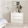 Dmora - Cassettiera Aglae, Settimino Multiuso, Comò Camera da Letto, Mobile con cassetti, 77x50 h70 cm, Bianco