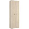 Dmora - Armadio multiuso 2 ante Suretta, Mobile multifunzione portaoggetti, Guardaroba porta scarpe, 61x35h190 cm, Rovere