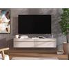 Dmora Mobile Porta TV Mifuko 154x42x32h cm Beige Un Ripiano 2 Ante, 2 Vani