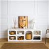 Dmora - Credenza Bellatrix, Buffet da soggiorno, Madia da salotto, Dispensa da cucina, 160x38h51 cm, Bianco