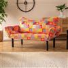 Dmora - Divano Letto 2 posti Aquilonis, Sofà trasformabile, Divanetto per Ospiti, Poltrona Letto, 150x65 h40 cm, Multicolore