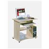 Dmora Mini ufficio con ruote in laminato finitura rovere, 80 x 75 x 50 cm