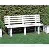 Dmora Made in Italy Esterno 145 x 49 x 74, Panchina in Polipropilene, Panca da Giardino, Bianco