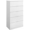 Dmora - Cassettiera Cas, Settimino multiuso, Comò camera da letto, Mobile con cassetti, 61x39 h110 cm, Bianco