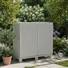 Dmora - Armadio da esterno Waremme, Mobile outdoor, Armadio balcone multiuso, Armadietto outdoor, 100% Made in Italy, Grigio chiaro, 100x39h92 cm