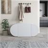 Dmora - Scarpiera Okeanos, Mobile portascarpe, Armadio da Ingresso Multiuso, Mobiletto per Calzature, 110x40 h50 cm, Bianco